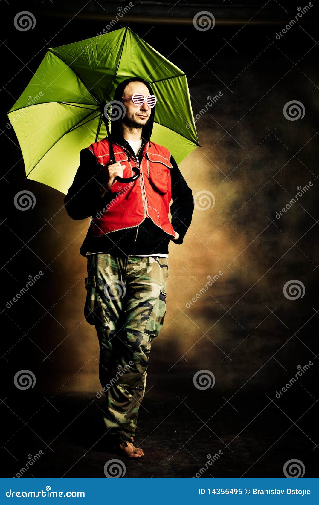 Man with umbrella stock image. Image of stand, body, umbrella 14355495