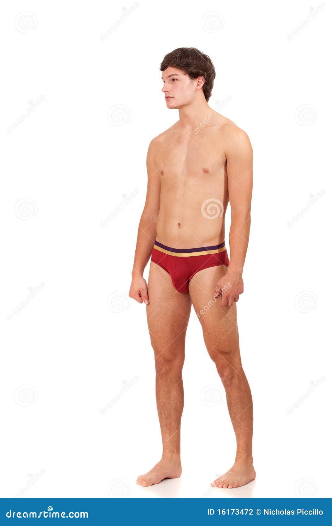 Man in Underwear stock photo. Image of standing, young 16173472