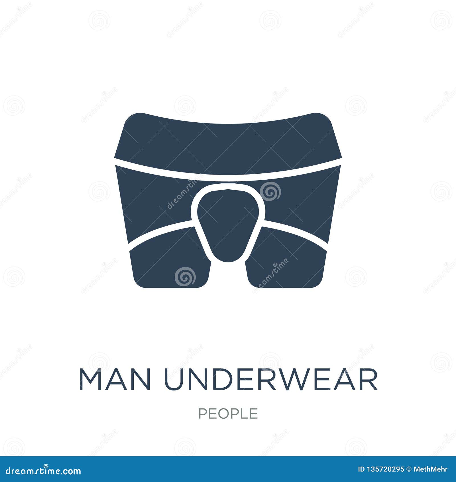 Men S Top Underwear Front and Back View. Stock Vector