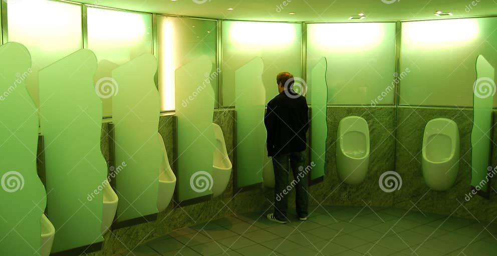 Man at Urinal stock photo. Image of hygiene, futuristic 2688412