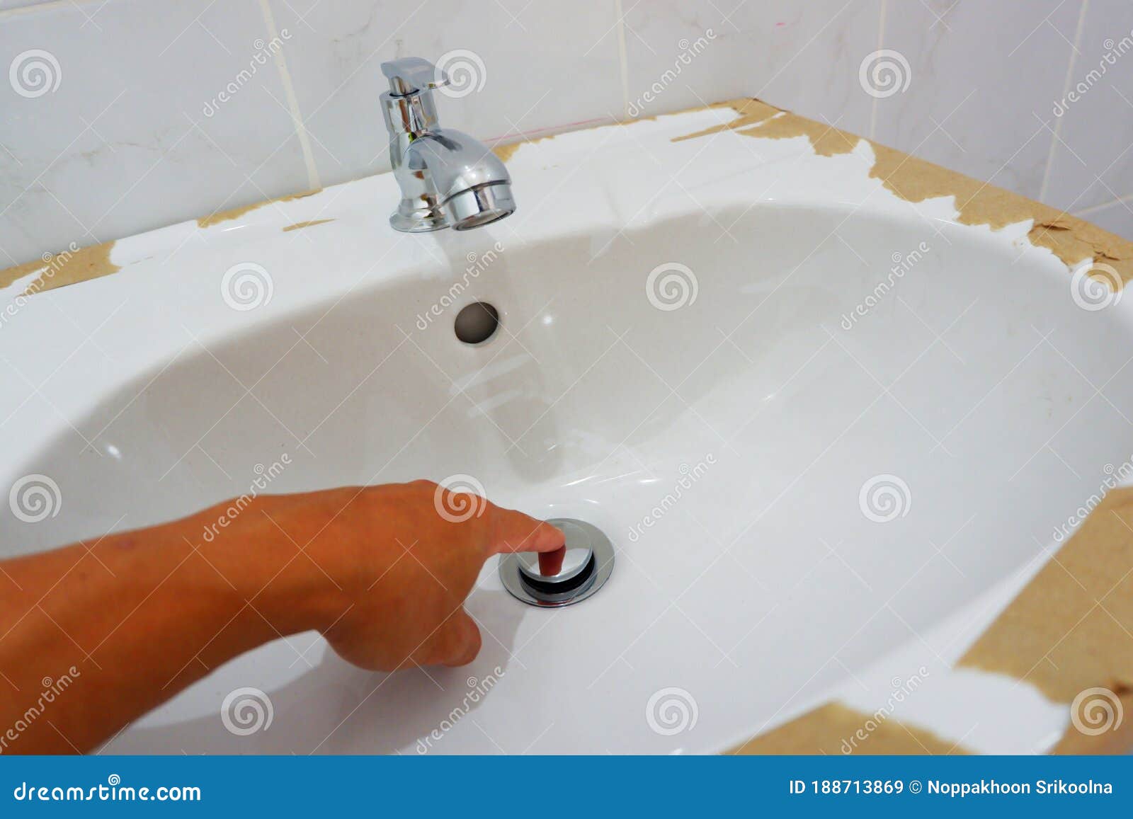 Button To Drain The Water In The Toilet Bowl. Disassembled Mechanism