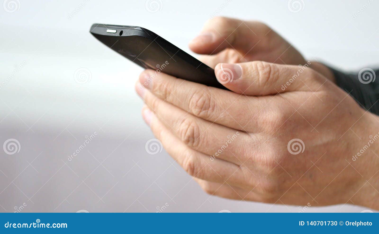 A Man Using Apps on a Mobile Touchscreen Smartphone Stock Photo - Image ...