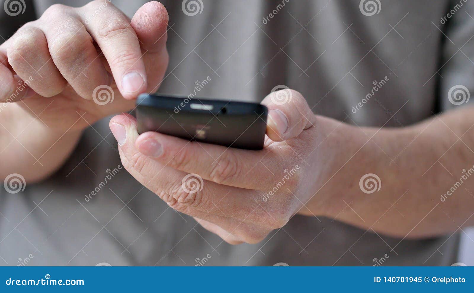 A Man Using Apps on a Mobile Touchscreen Smartphone Stock Image - Image ...