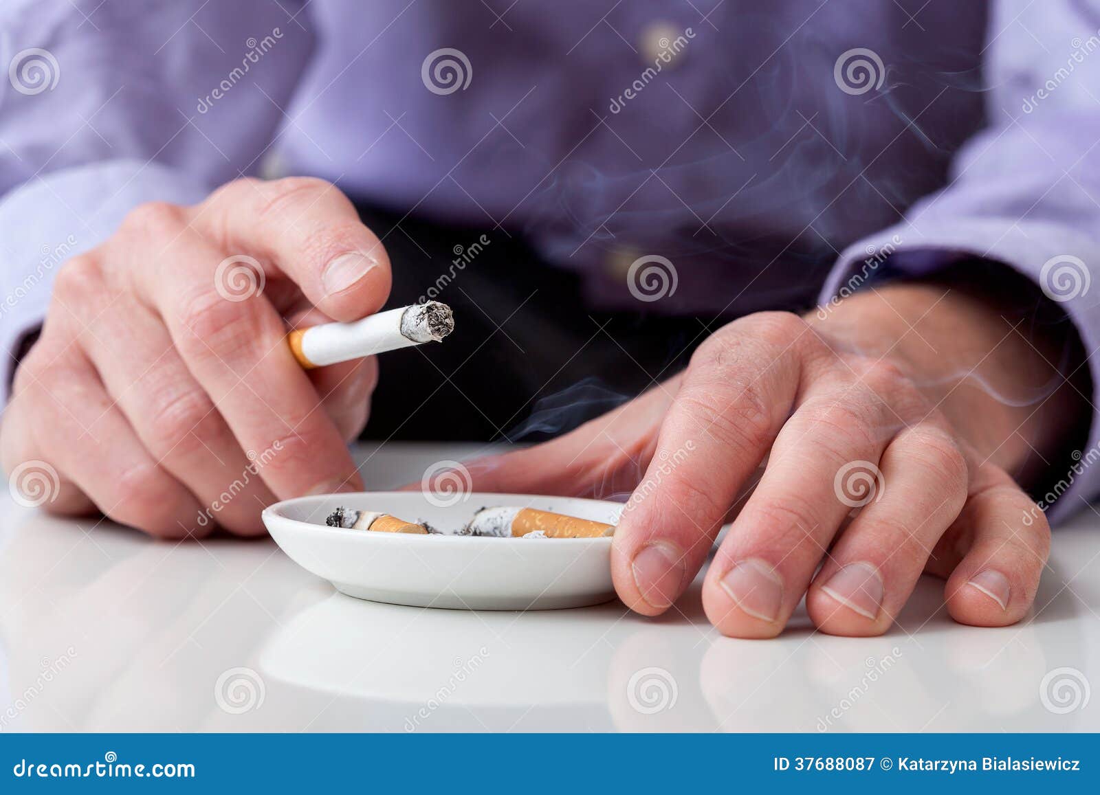 Man using ashtray stock image. Image of hold, addiction 37688087
