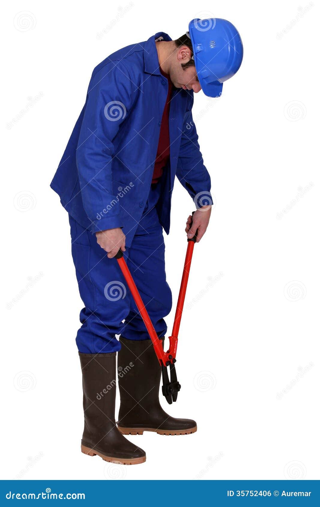 Man using bolt cutters stock photo. Image of link, steal 35752406