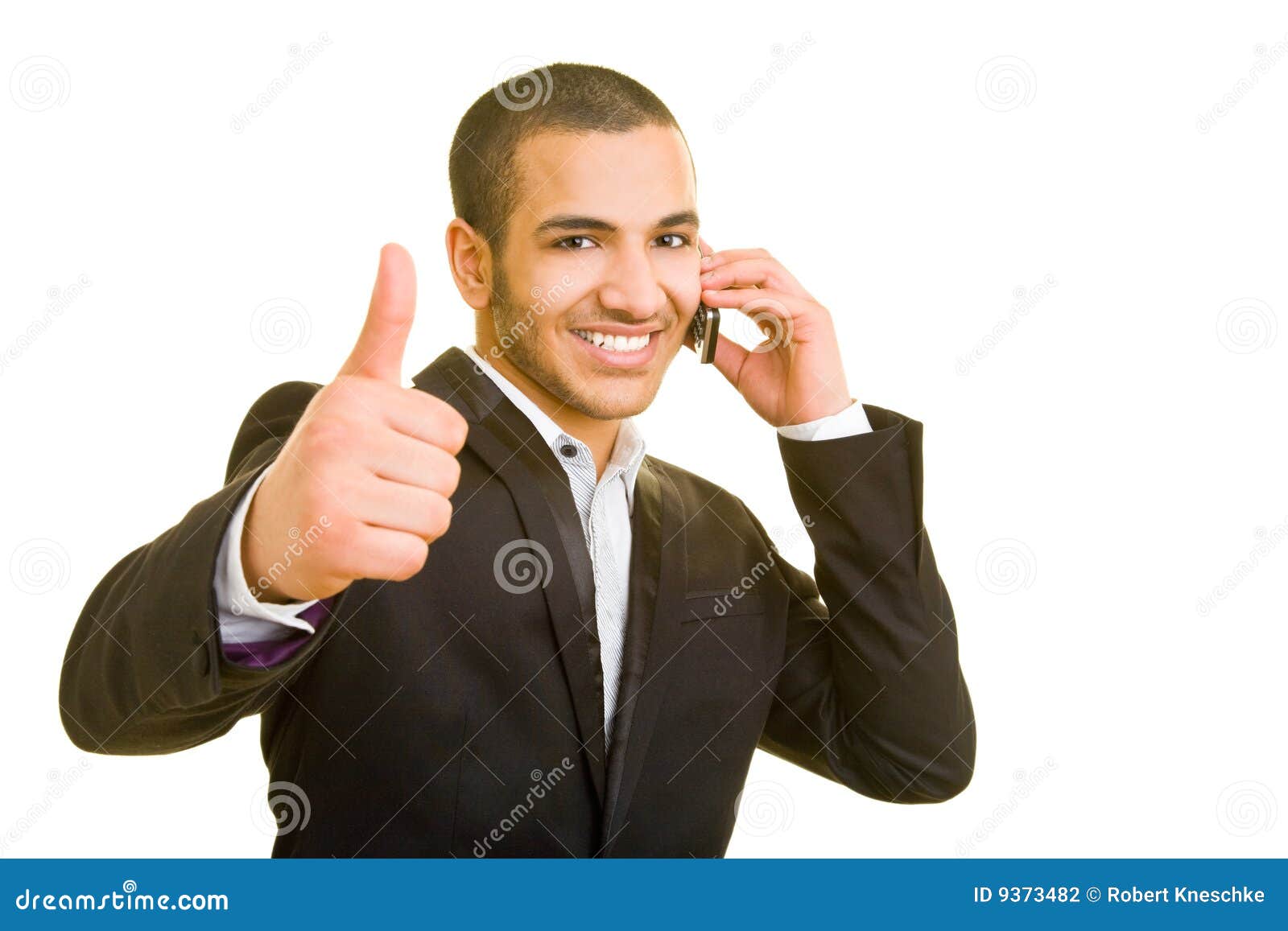 Man using cell phone stock photo. Image of business, laughing - 9373482