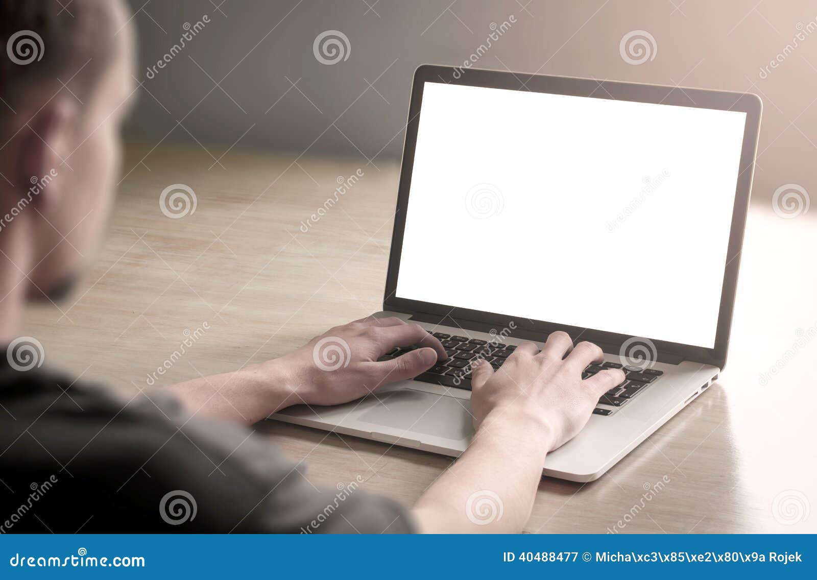 man using laptop computer