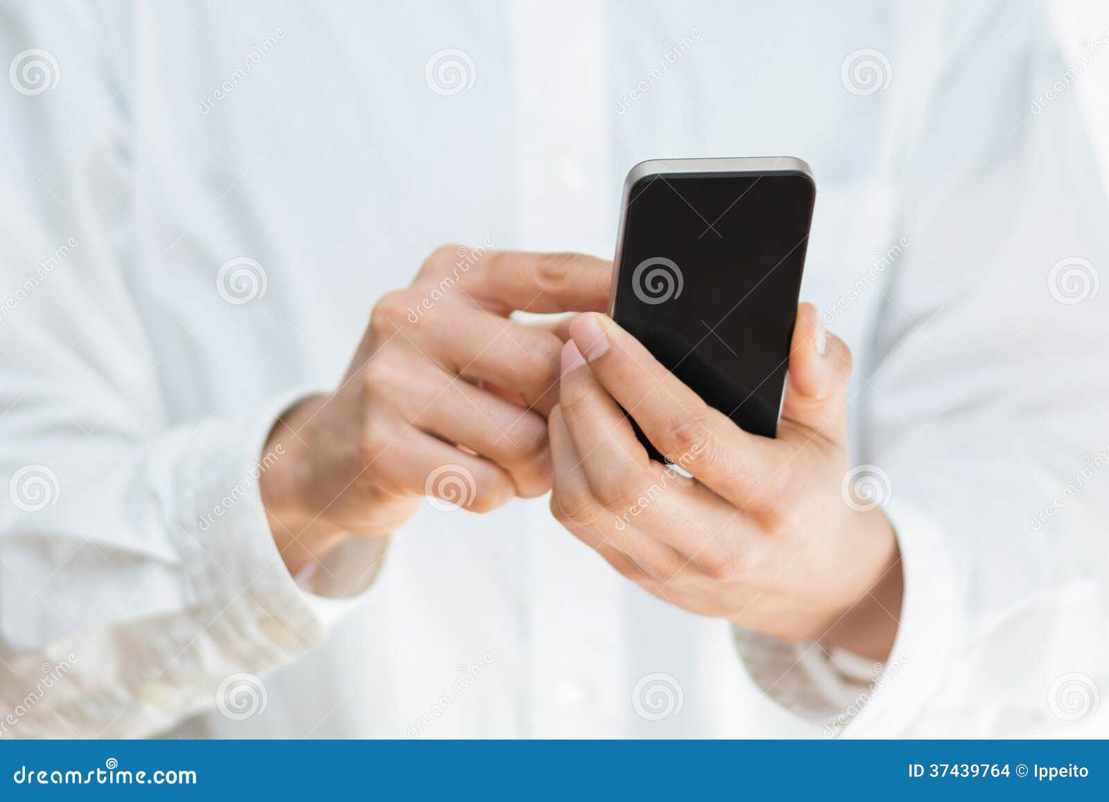 Man Using a Mobile Smartphone Stock Photo - Image of internet, male ...