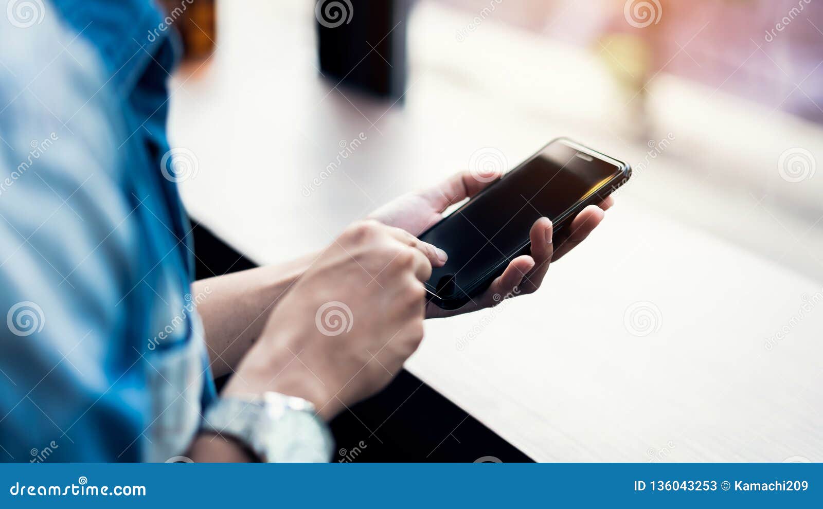 Man Using Smartphone, during Leisure Time. the Concept of Using the