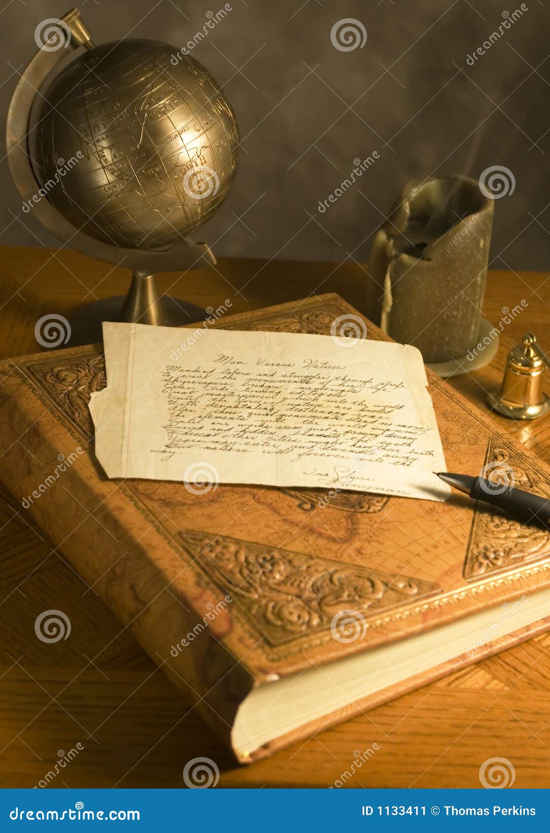 Man versus Nature stock image. Image of flow, paper, handwriting - 1133411