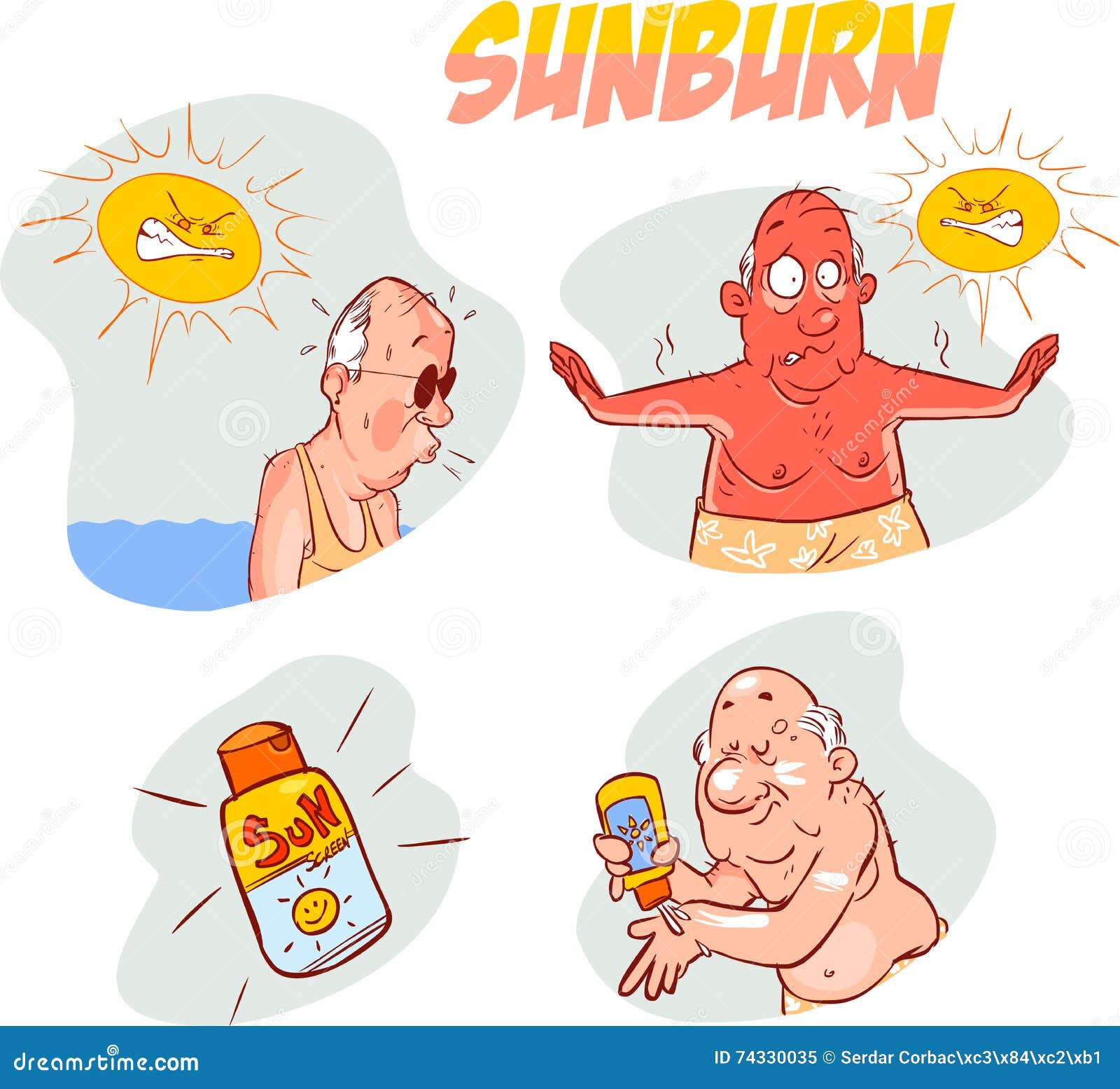 man with a very bad sunburn