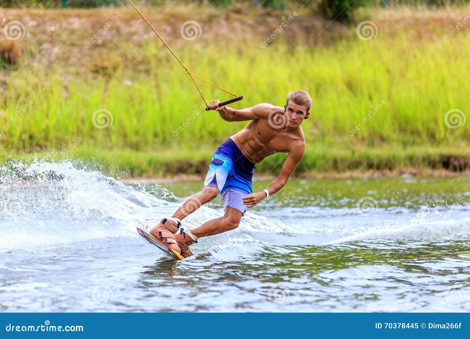 Man Wakeboarding stock image. Image of extreme, active 70378445