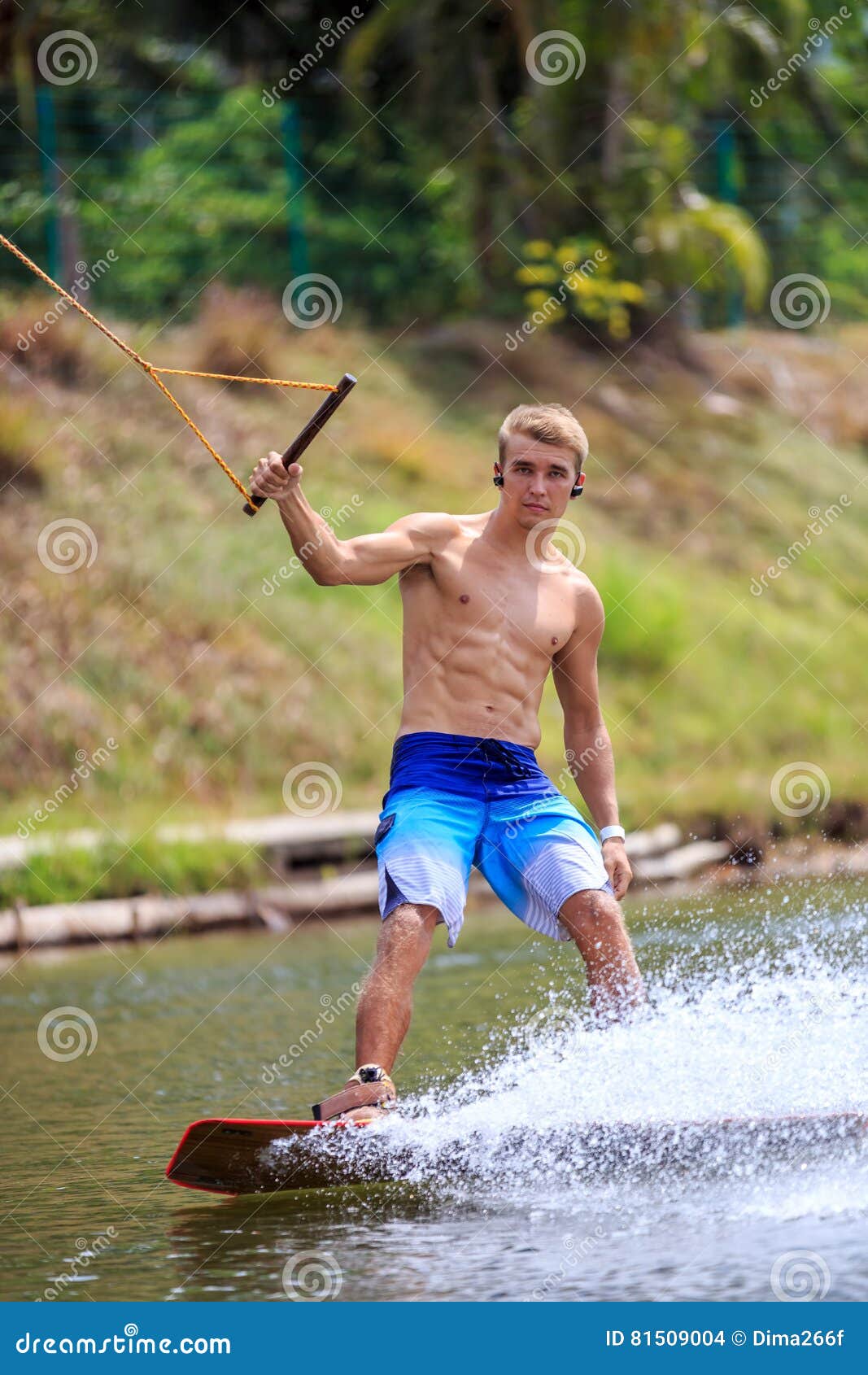 Man Wakeboarding stock photo. Image of sports, outdoors 81509004