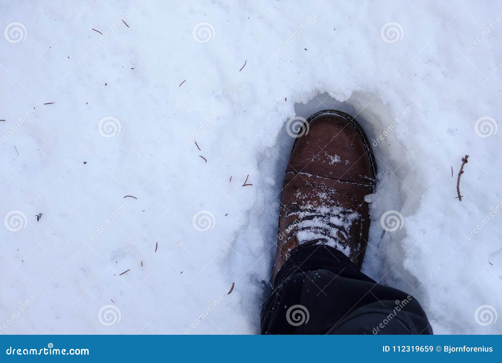 A man walking in deep snow stock image. Image of snow - 112319659