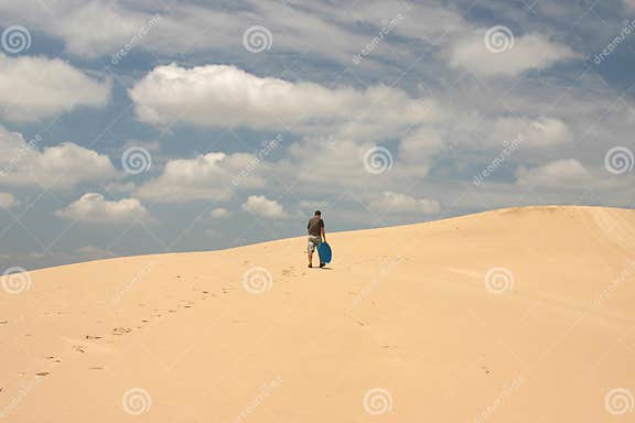 Man walking in desert stock photo. Image of horizon, alone - 941442