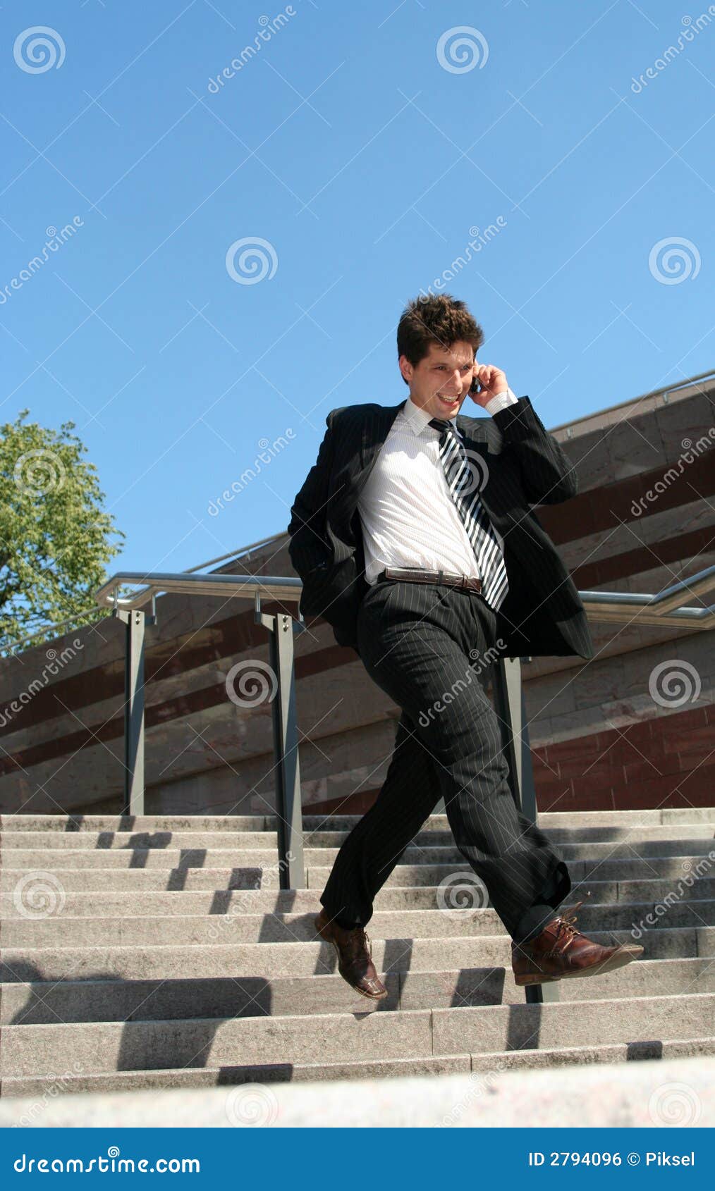 Man Walking Down The Stairs Royalty Free Stock Image - Image: 2794096