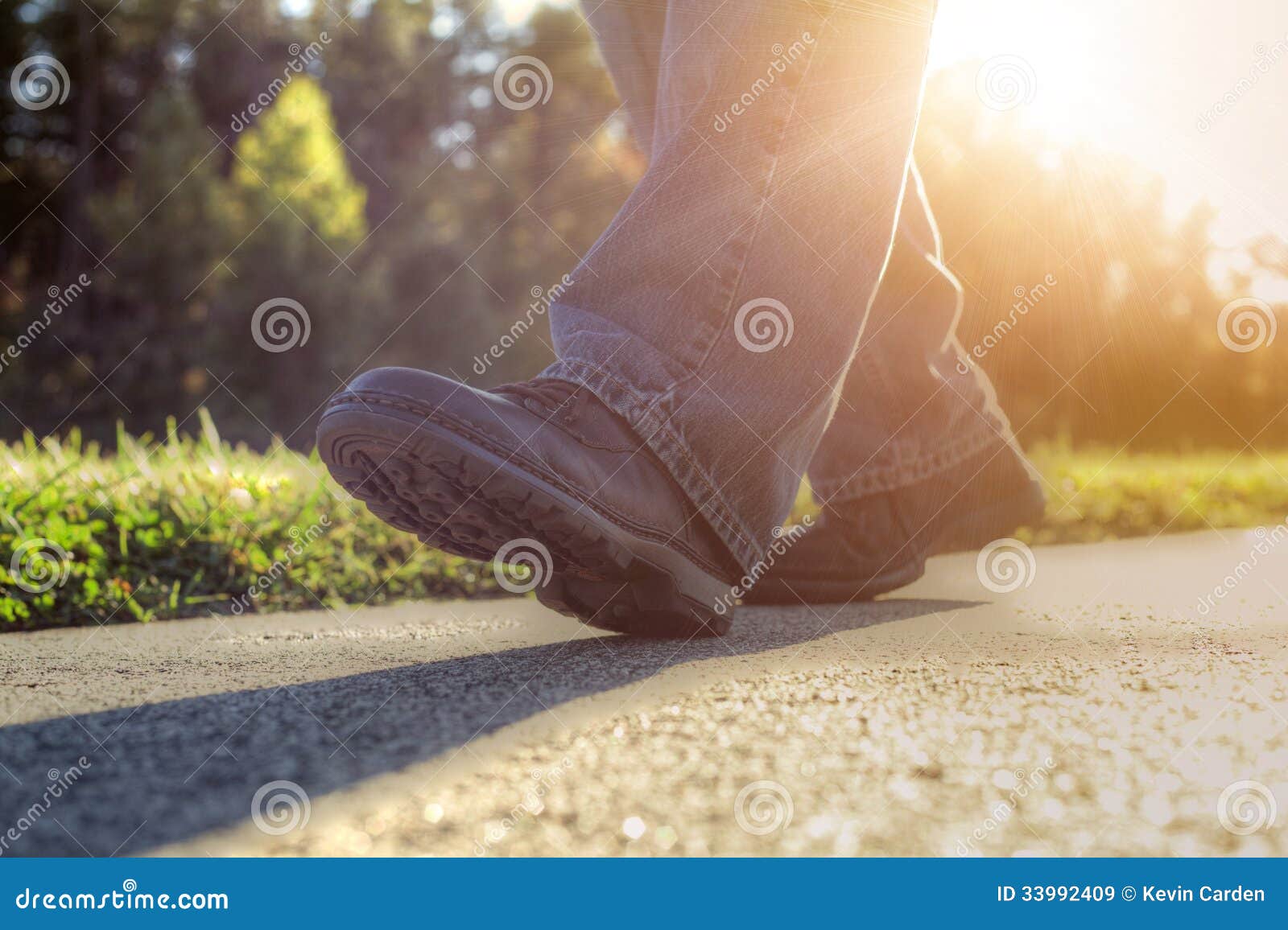 Man Walking On Road. Royalty Free Stock Images Image 33992409