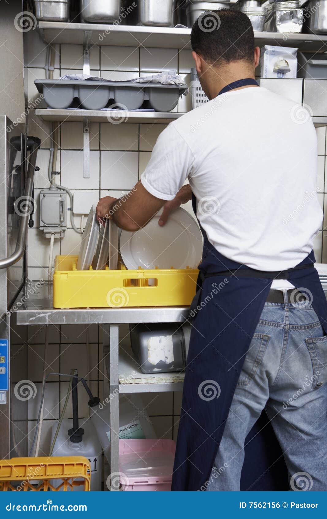 Man Washing Dishes Royalty Free Stock Image Image 7562156