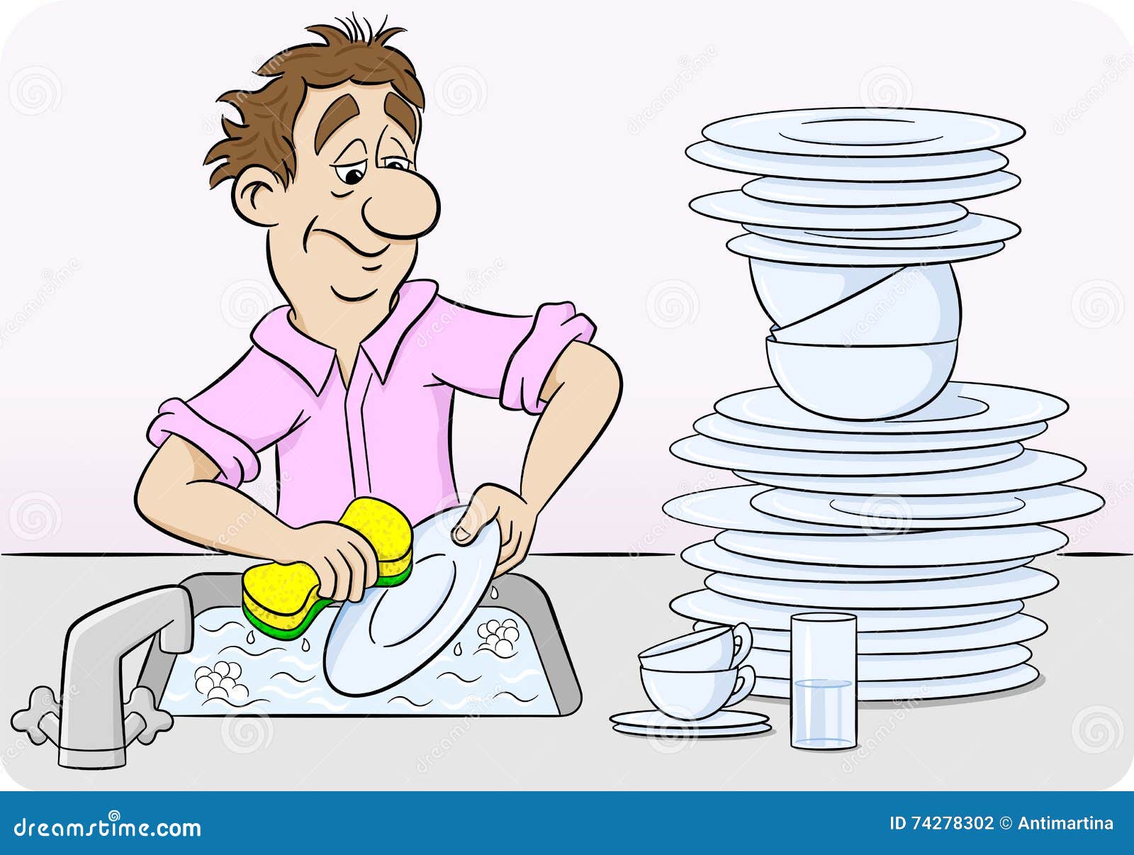 Washing The Dishes Royalty-Free Stock Photo | CartoonDealer.com #1868691