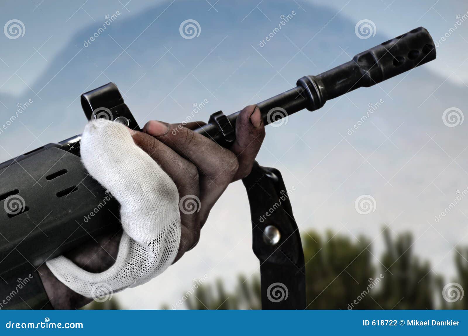 Man with weapon stock photo. Image of injury, machine, danger 618722