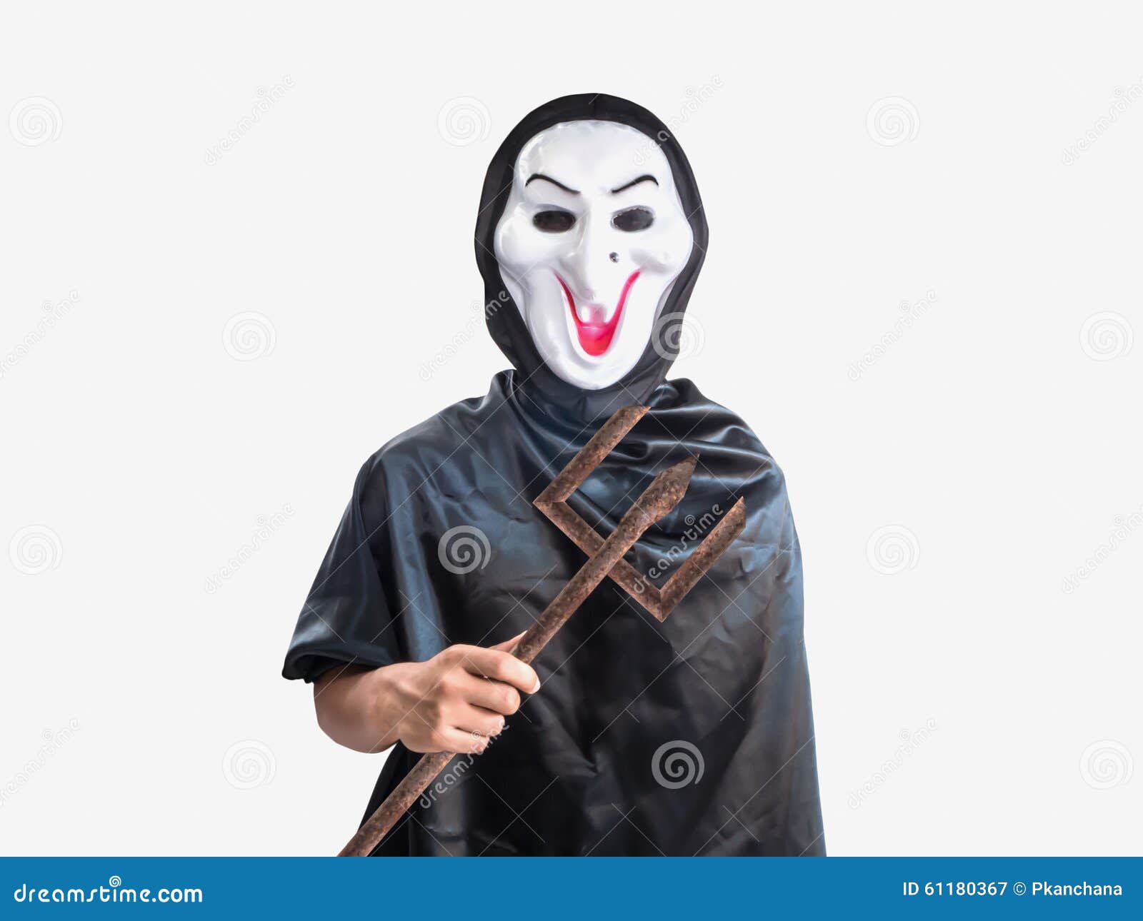 Man Wear Ghost Costume Isolated Stock Image Image of spooky, fear
