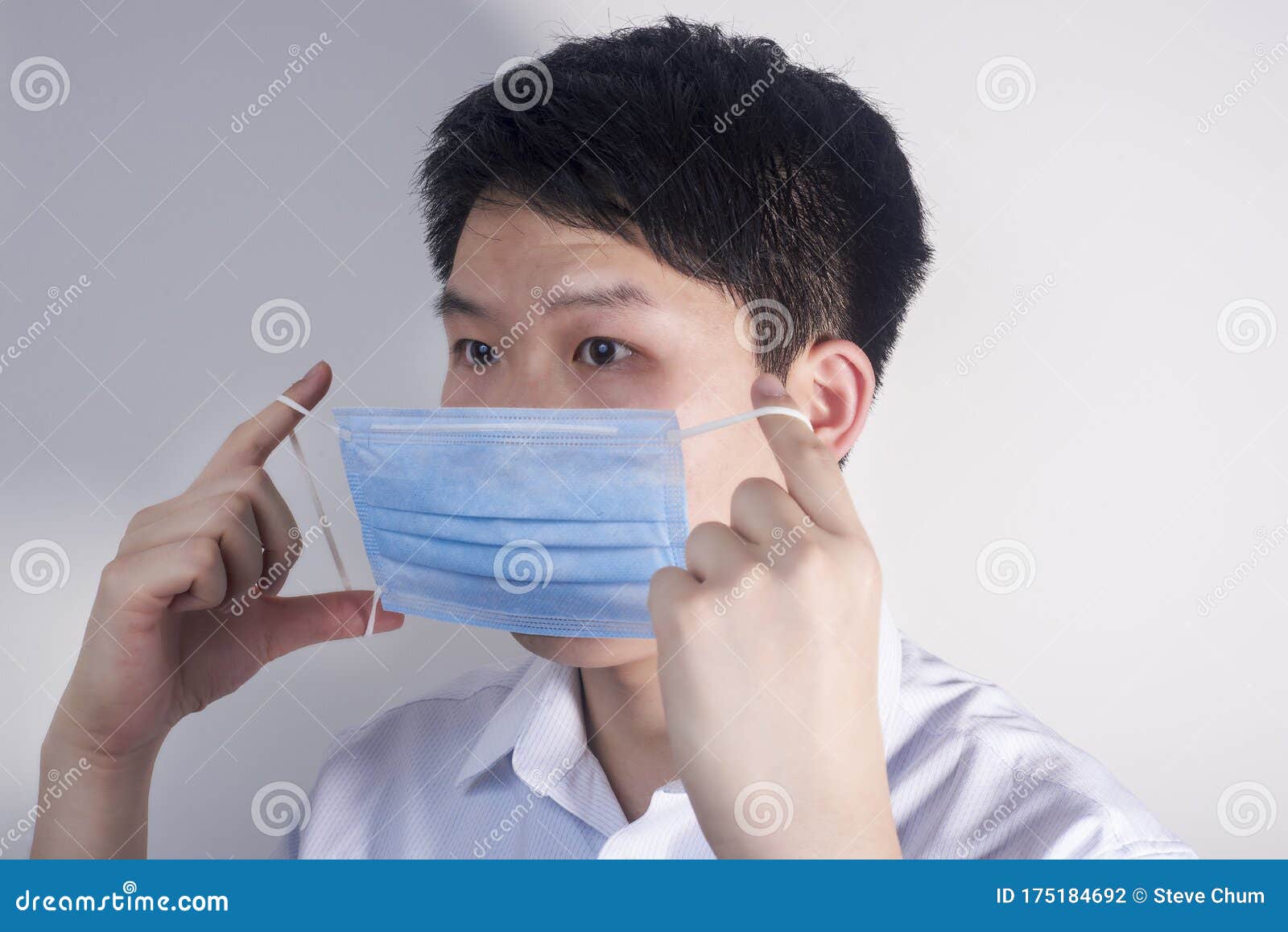 A Man is Wearing a Disposable Surgical Mask Stock Photo Image of achiever, protection 175184692