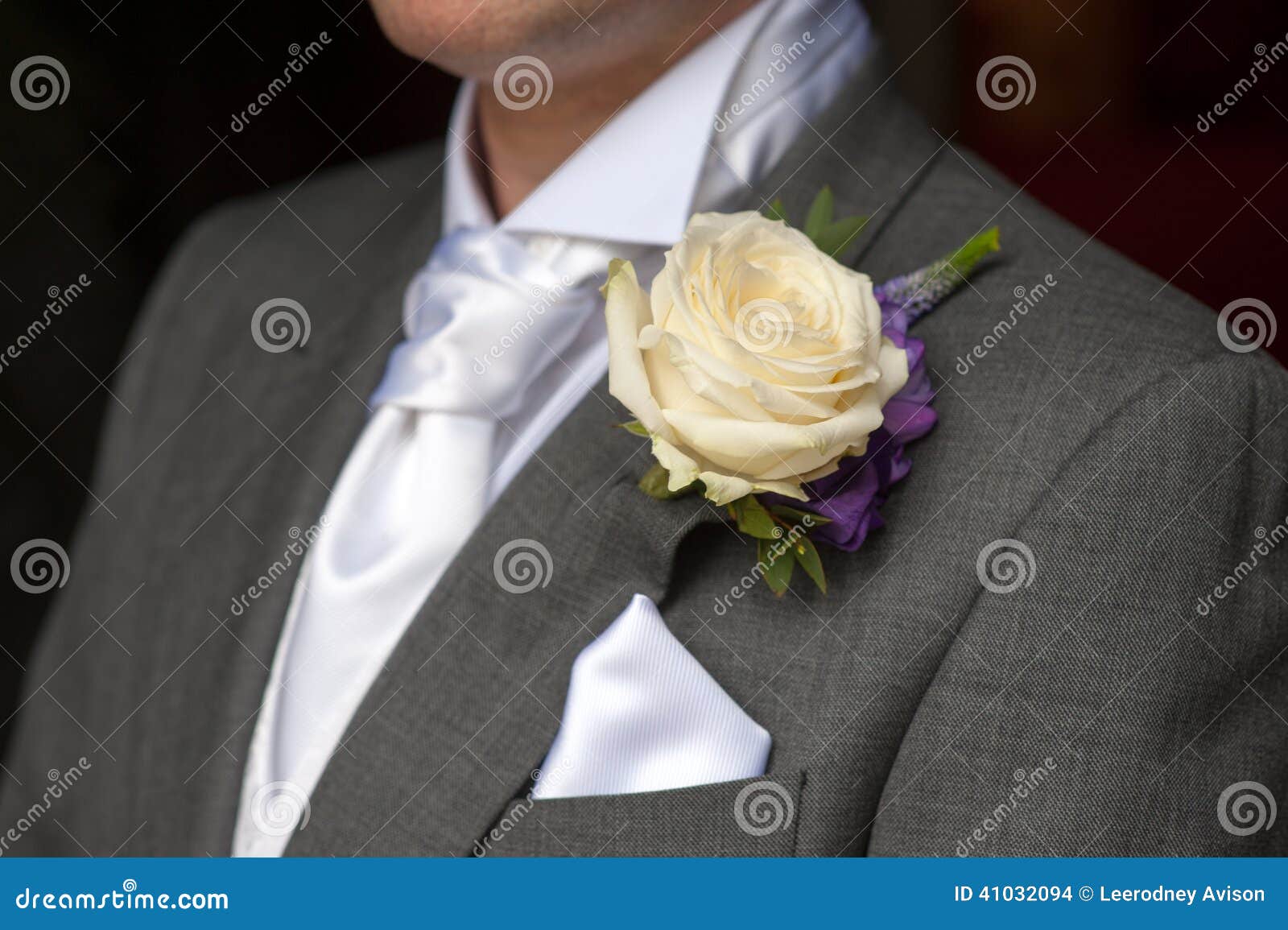 Man Wearing a Rose Buttonhole Stock Photo Image of wedding, suit