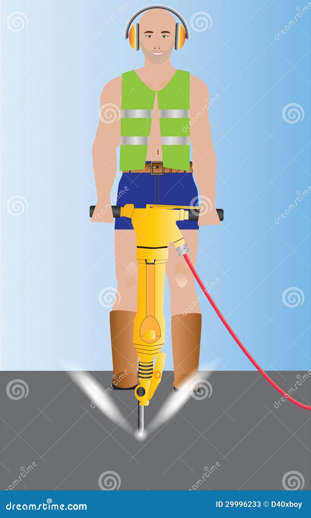 Jack Hammer Drill stock vector. Illustration of gear 29996233