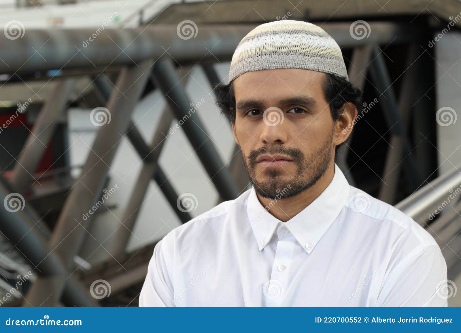 Man Wearing Traditional Islamic Skull Cap Stock Photo Image of