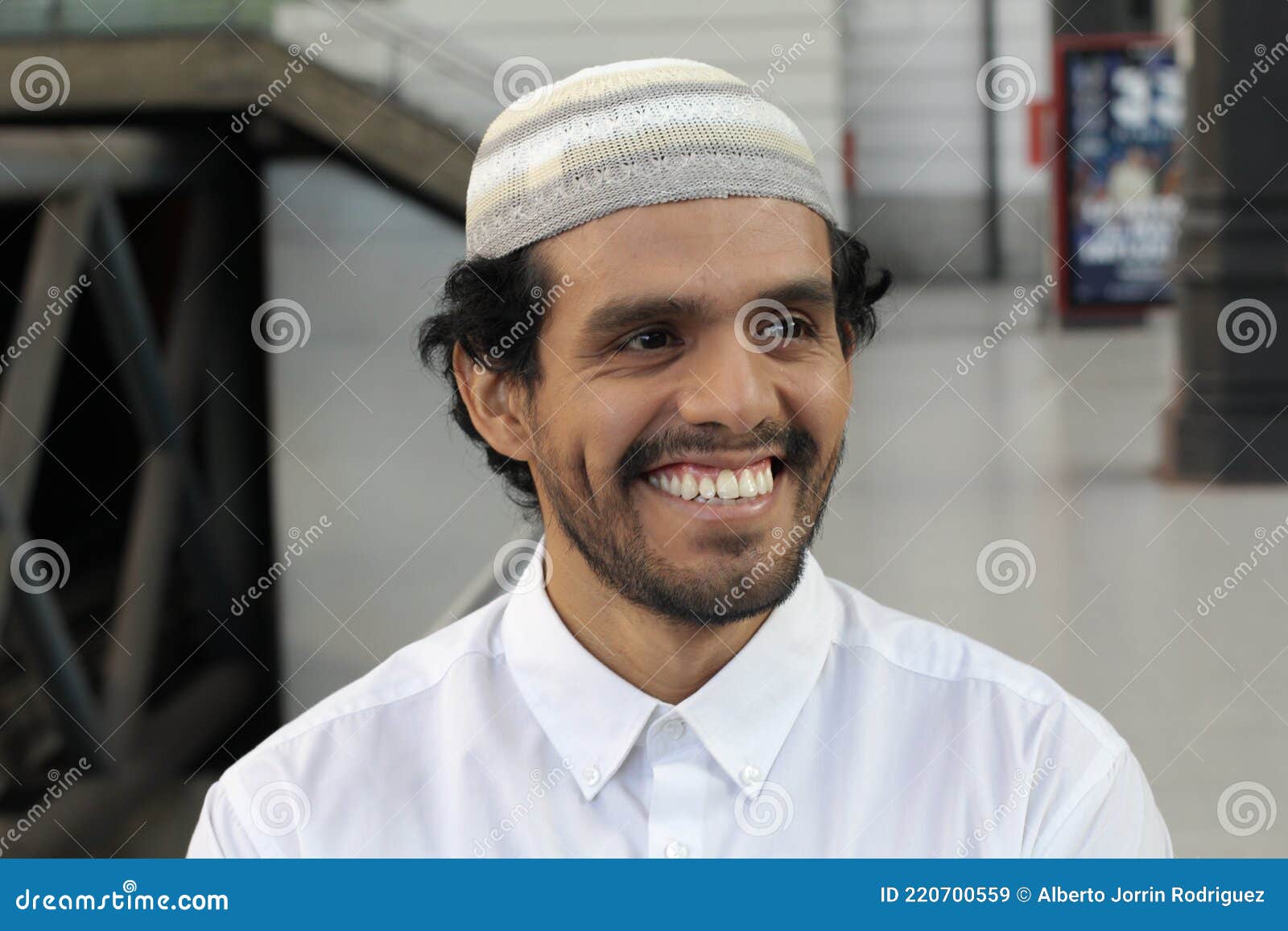 Man Wearing Traditional Islamic Skull Cap Stock Image Image of mosque