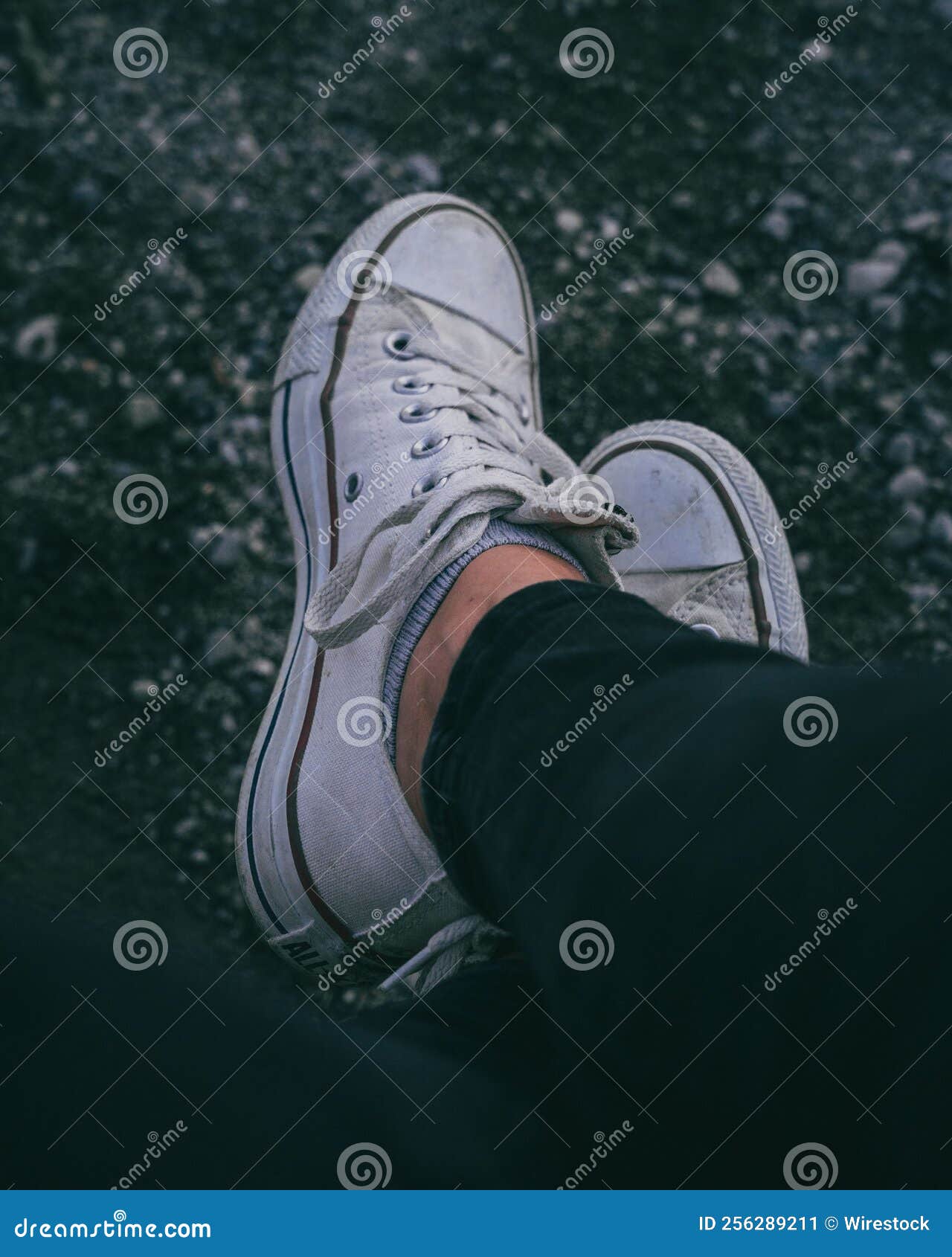 Man Wearing a White Shoes Outdoors Stock Image - Image of people ...