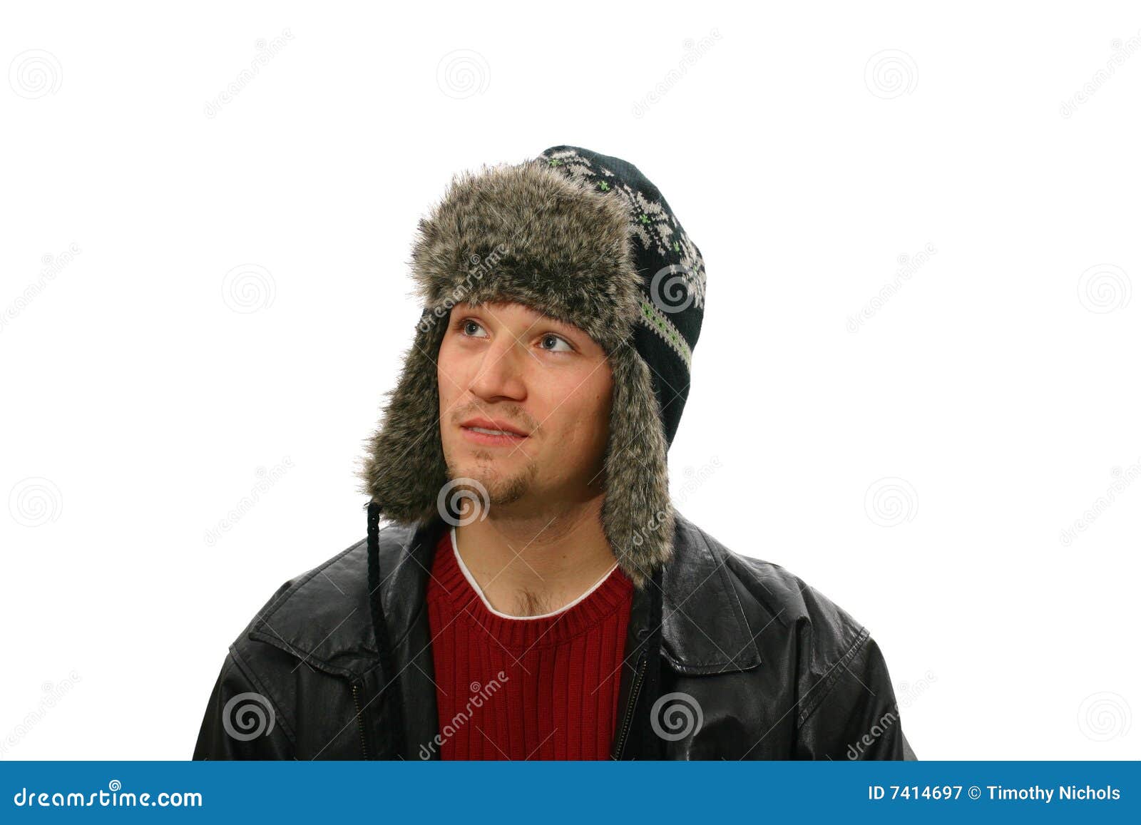 Man wearing winters hat stock image. Image of warmth, winters 7414697
