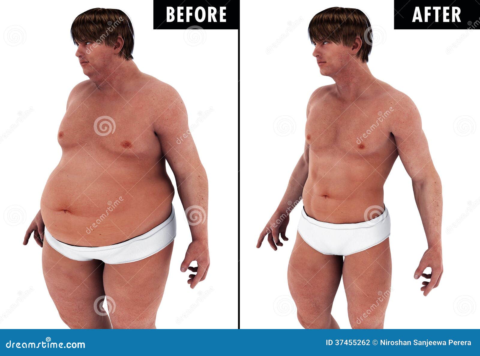 Man Weight Loss Body Transform Before And After Stock Photo - Image Of  Improvement, Diet: 37455262