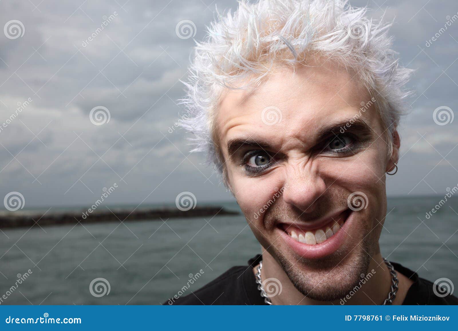 Man With A Weird Facial Expression Stock Image - Image of 