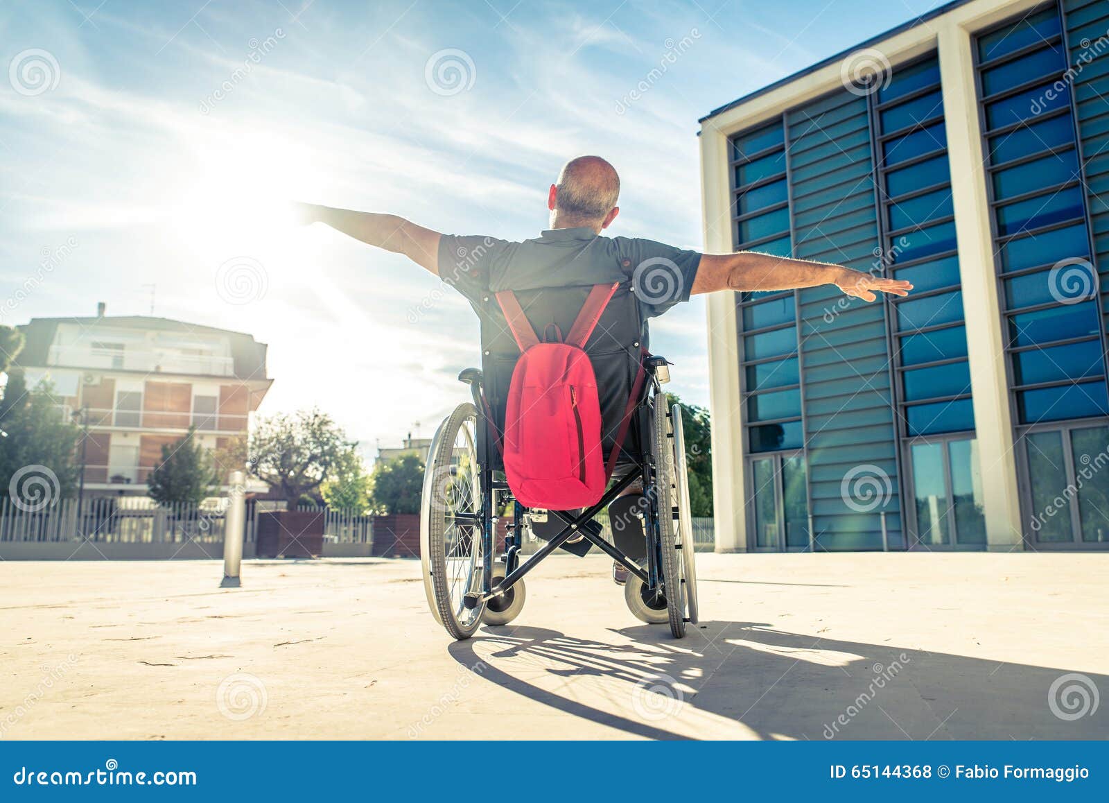 man on wheel chair