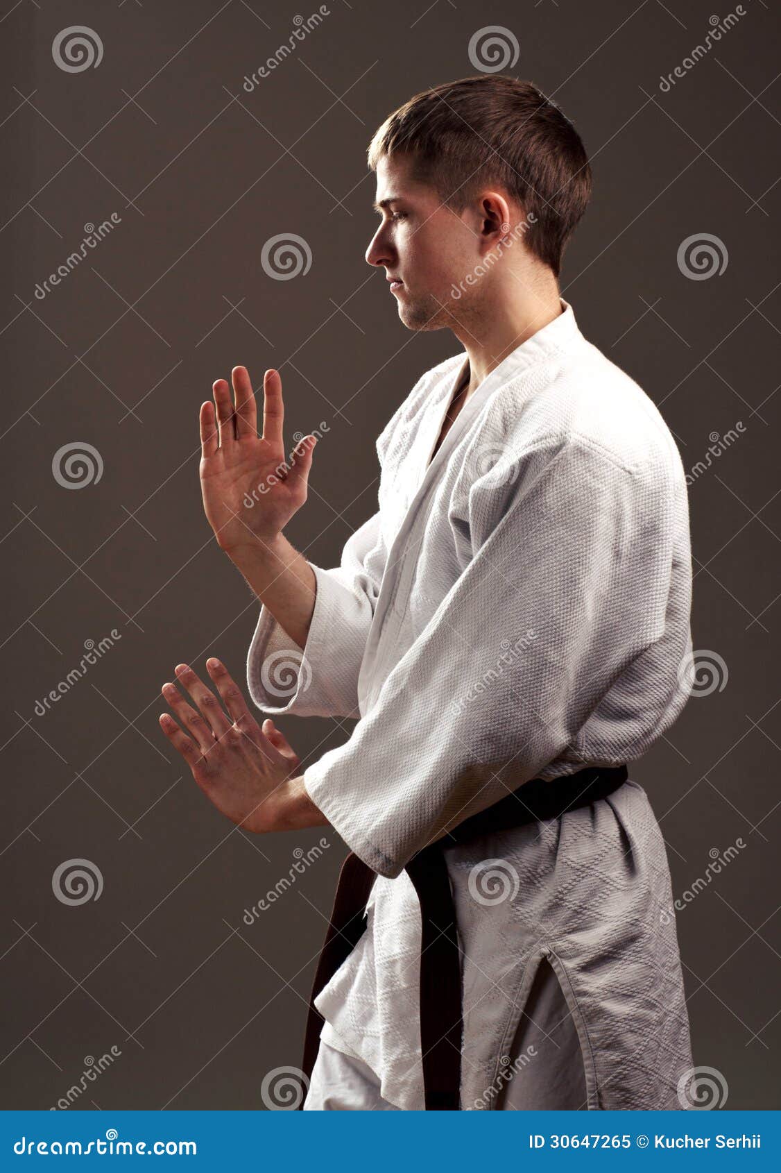 Man in a white kimono stock image. Image of fitness, defense - 30647265