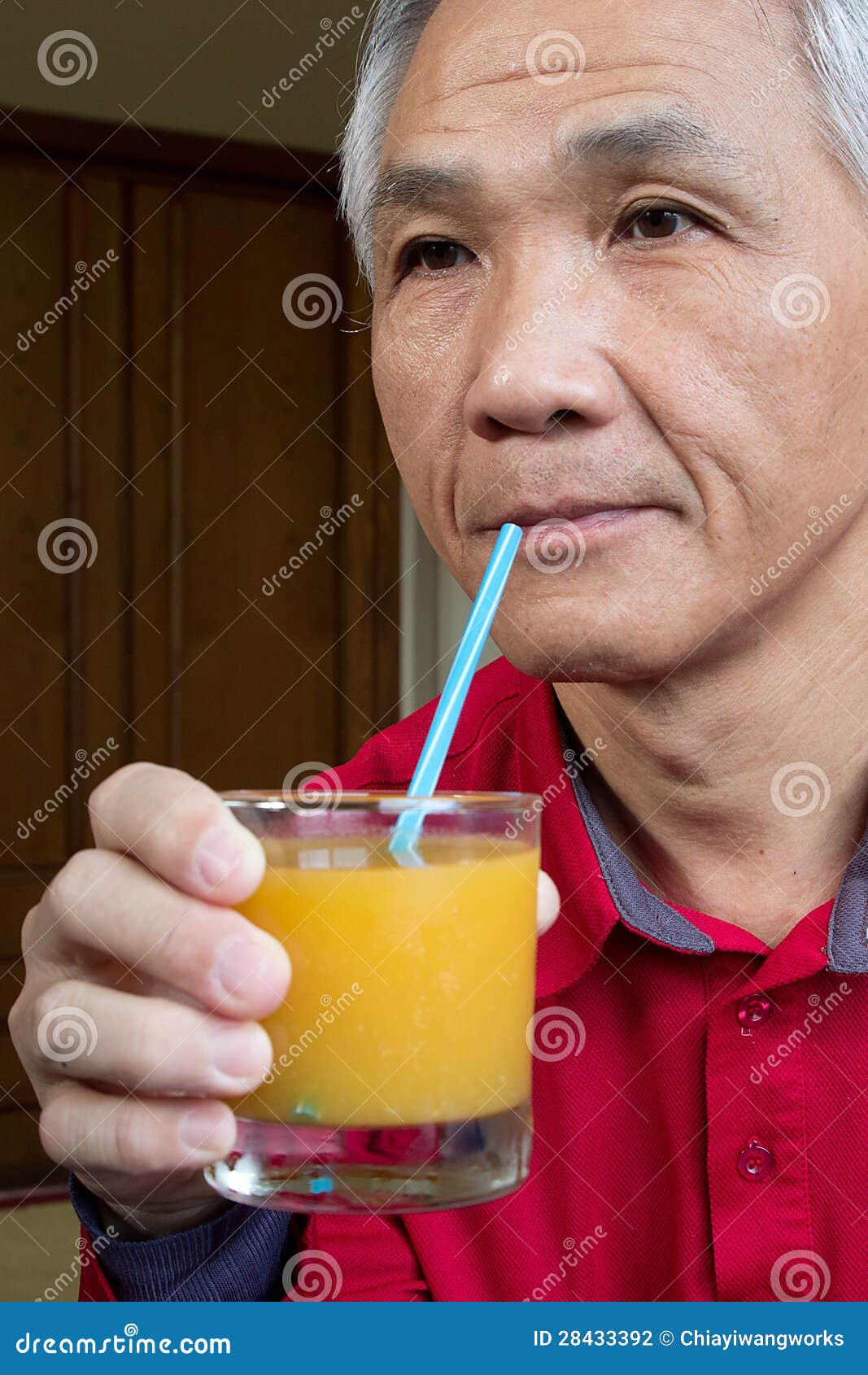 Man Who Drinking Orange Juice Stock Photo Image of drinking