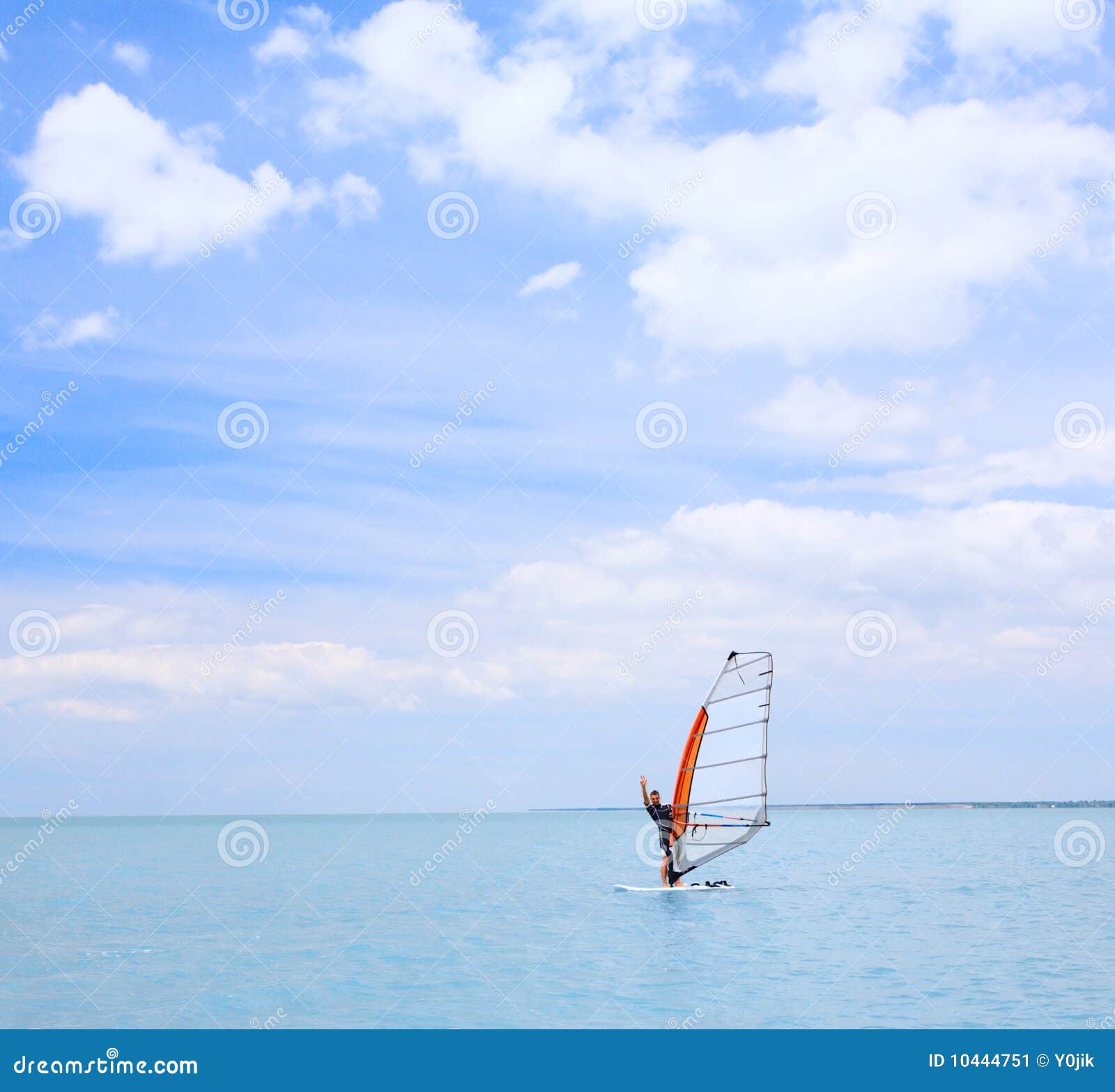 a man on a windsurf