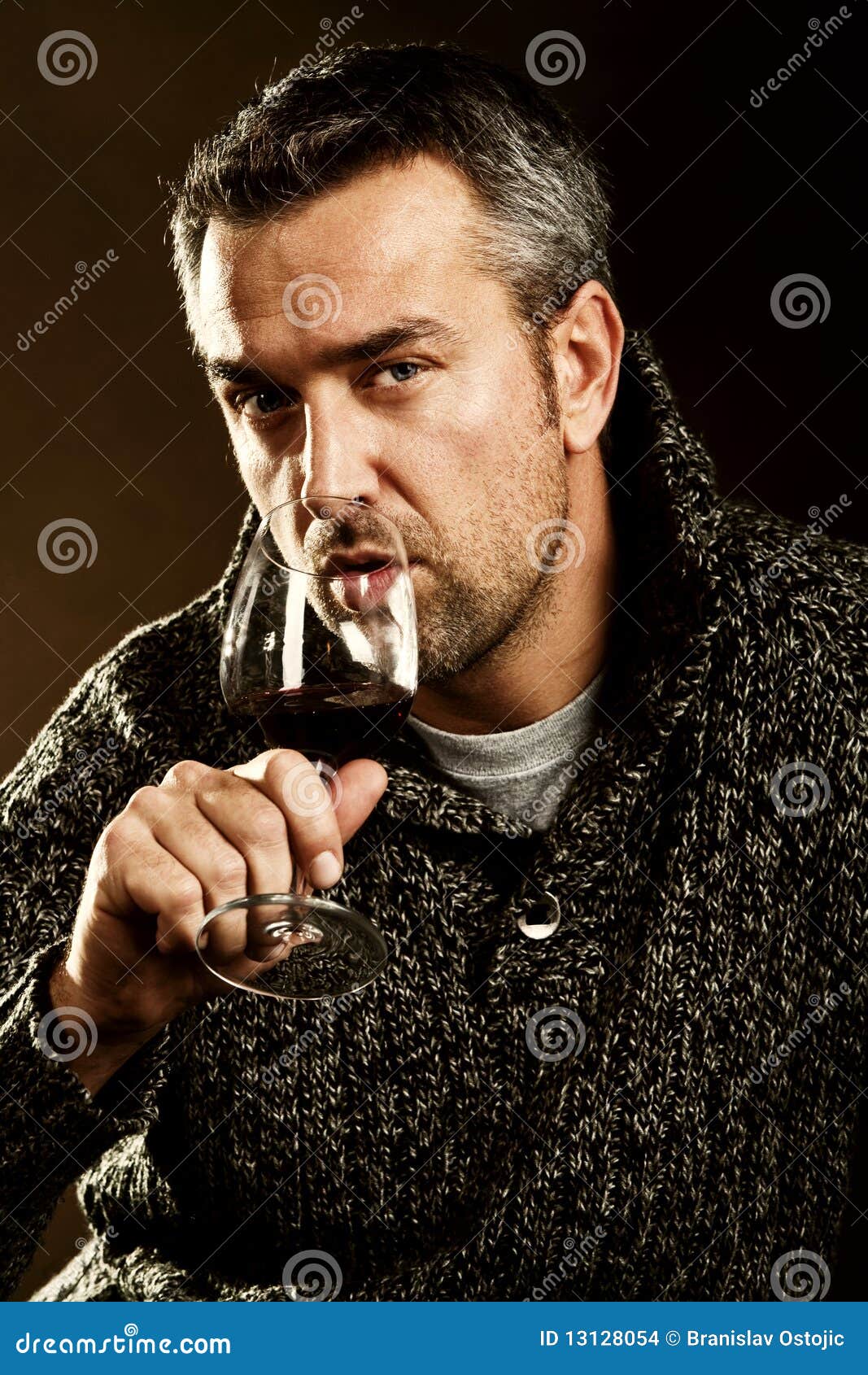 Man and wine stock photo. Image of tasting, casual, glass - 13128054