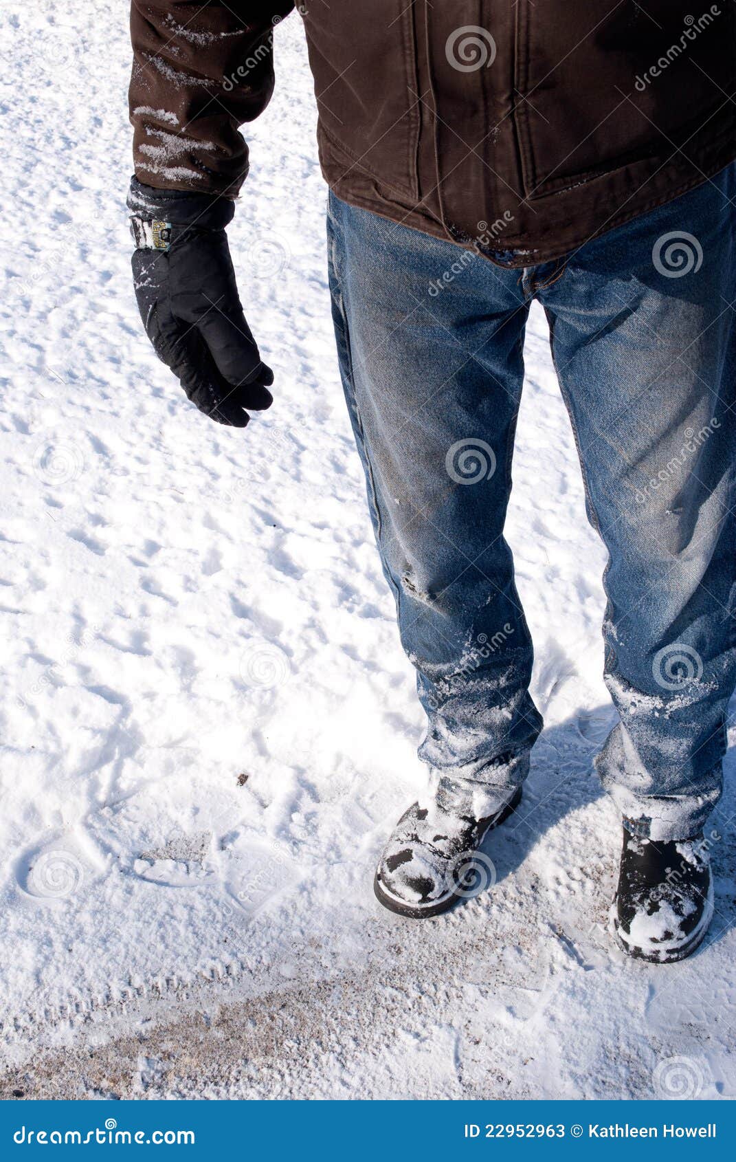 Man in winter, chest down. stock image. Image of outside - 22952963