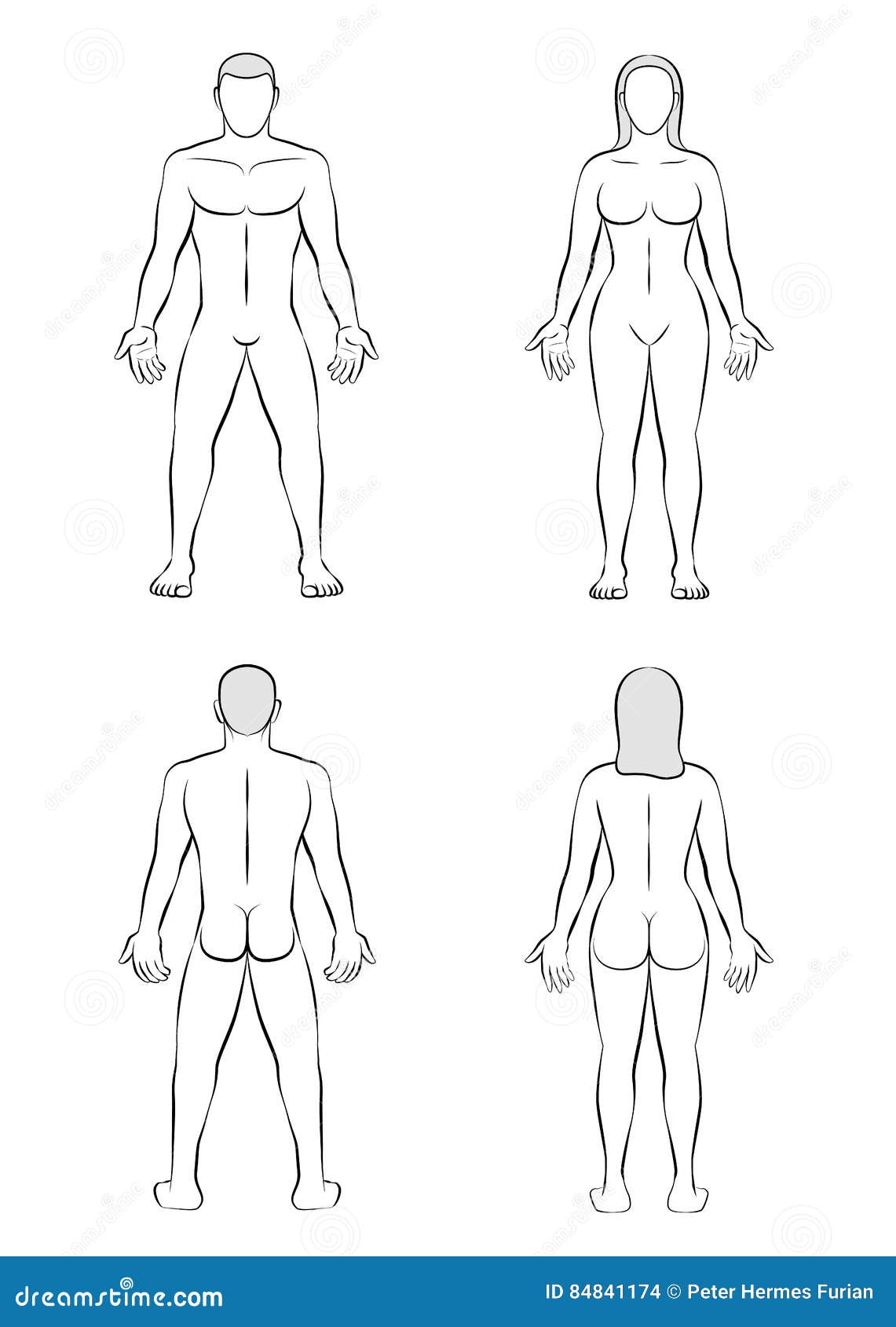 Blank Human Outline Drawing