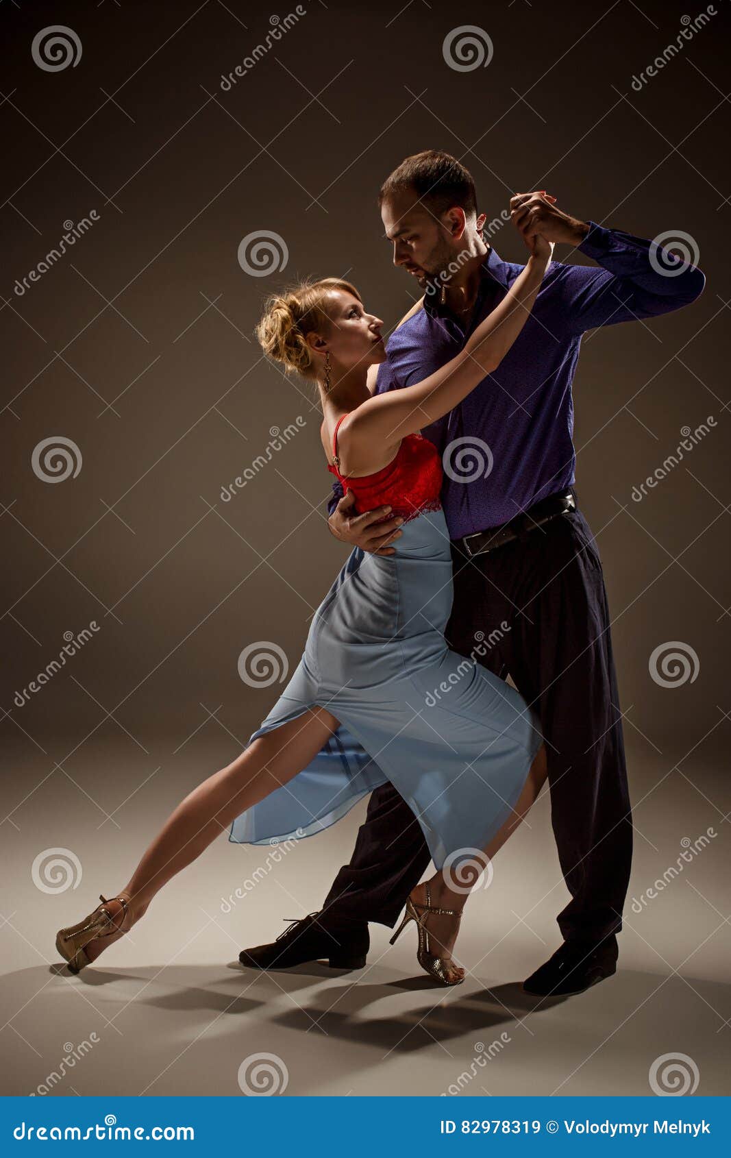 The Man and the Woman Dancing Argentinian Tango Stock Image - Image of