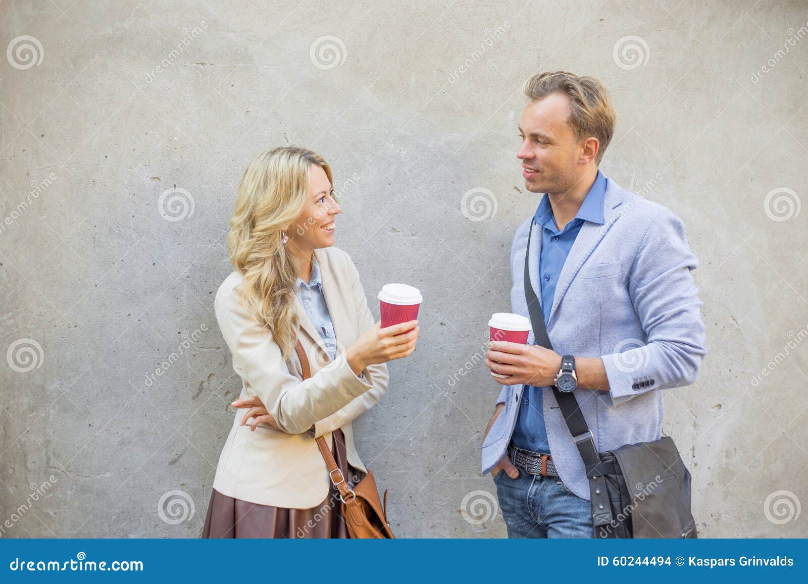 man and woman having a conversation