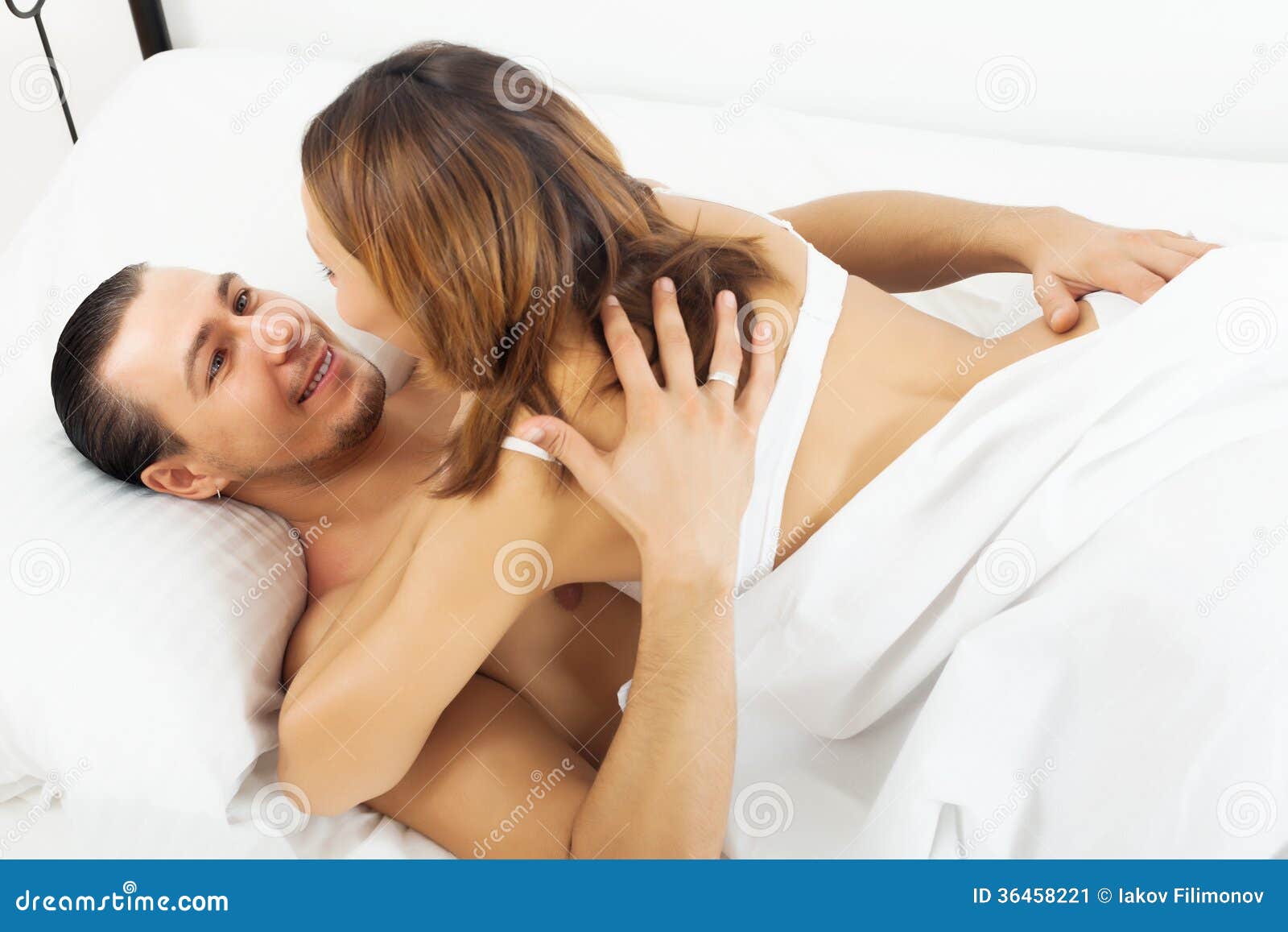 Man and woman having sex stock image