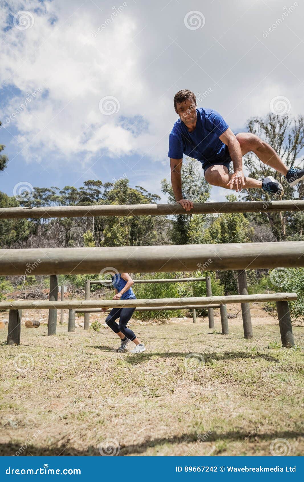 Full Length Shot Young Female Rider Jumping Hurdle Her Horse fotos, imagens  de © PeopleImages.com #585006420