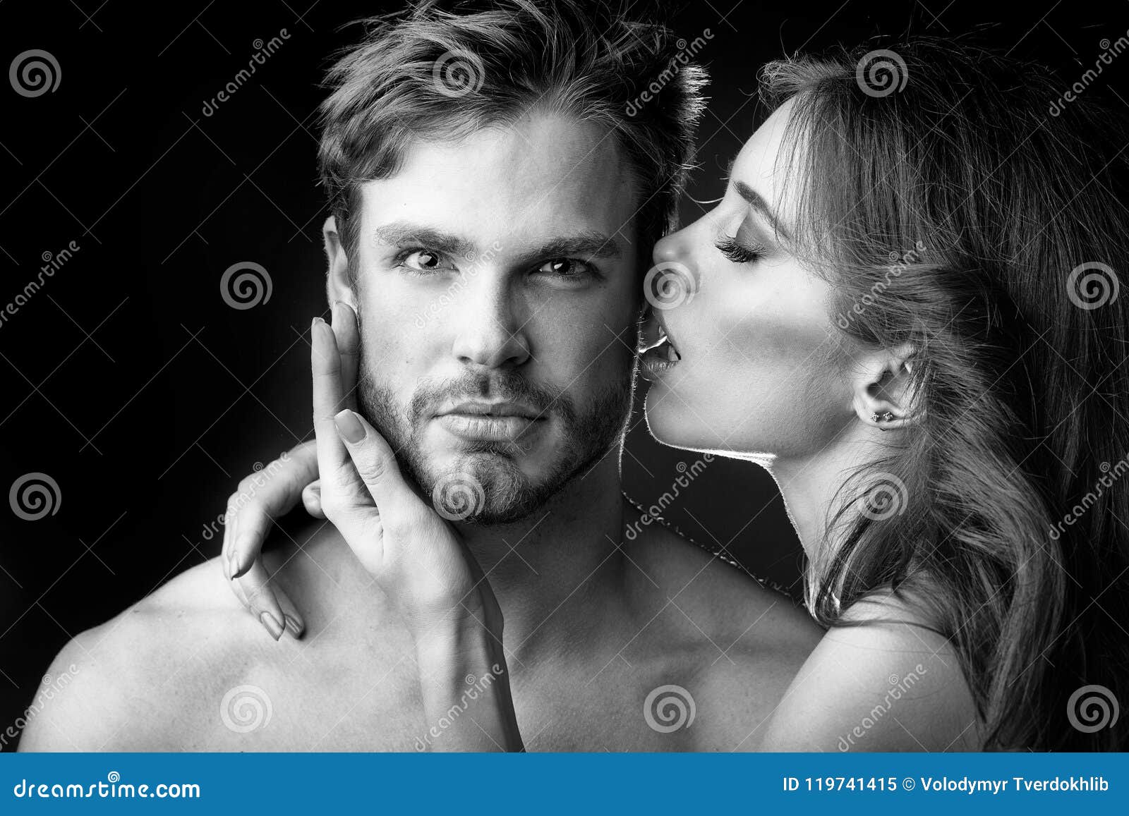 Chest mans woman kissing Where Do