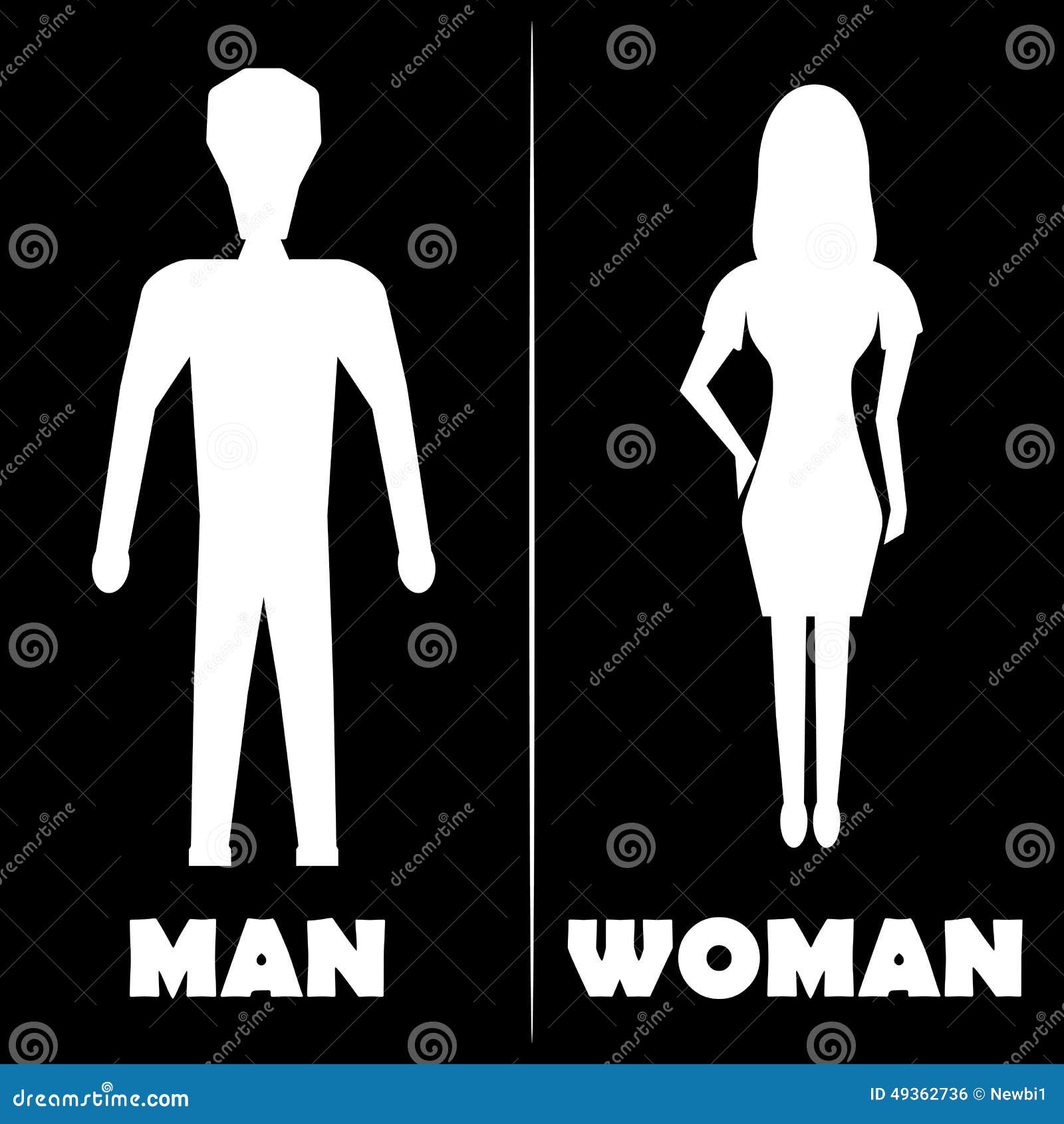 Man And Woman Restroom Symbol Icon Vector Illustration
