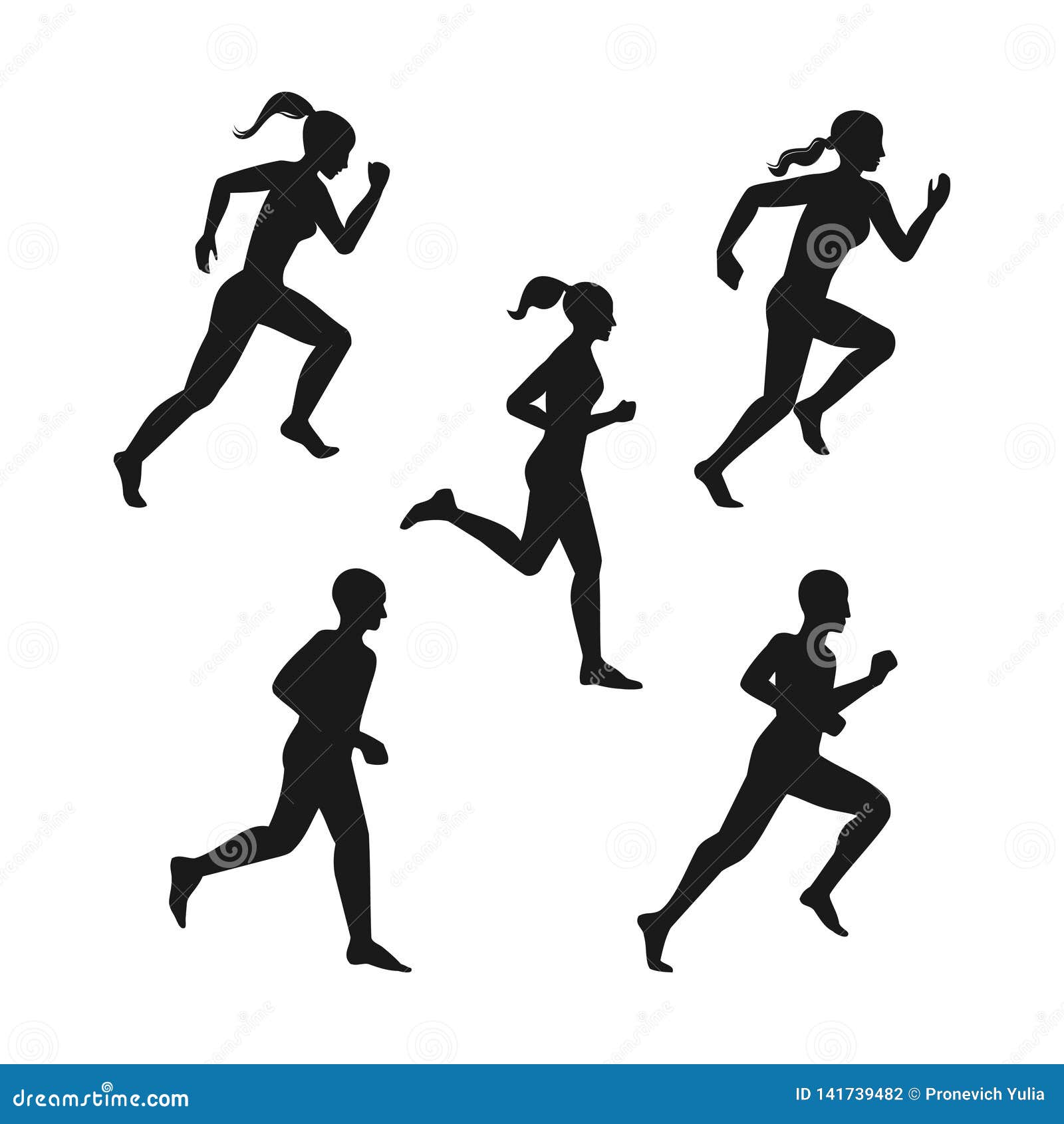 Vector Illustration Of Running Woman Royalty Free SVG, Cliparts, Vectors,  and Stock Illustration. Image 22725798.