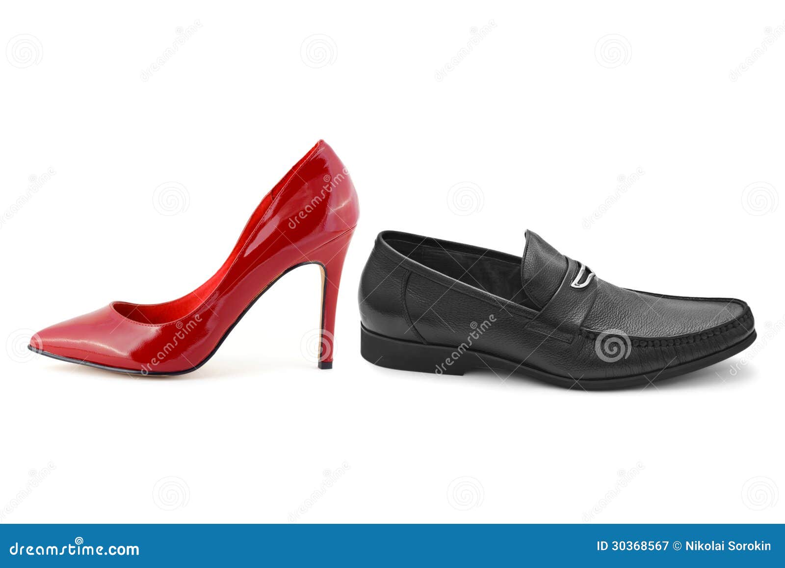 Man and woman shoes stock image. Image of leather, foot 30368567