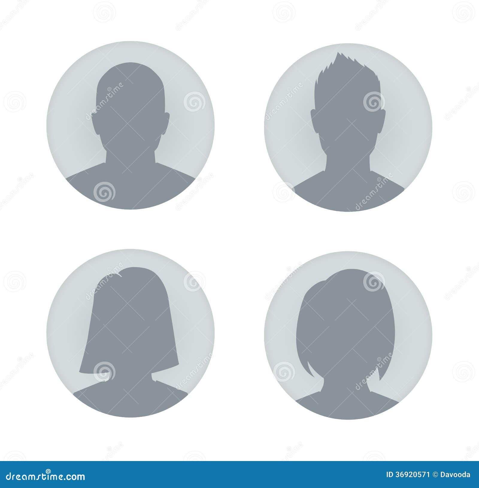 People User Avatar Profile Man Woman Characters Icons Symbol Sign